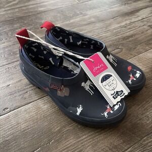 Joules Pop On Rubber Low Top Wellies Boot Clogs Rain Boots Size‎ 5 All Over Dog